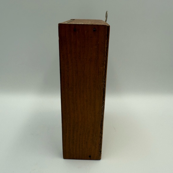 Vtg 1970's Wood Wall Display Case Shadowbox W/ Glass Slide Front 6” Tall - Picture 2 of 12